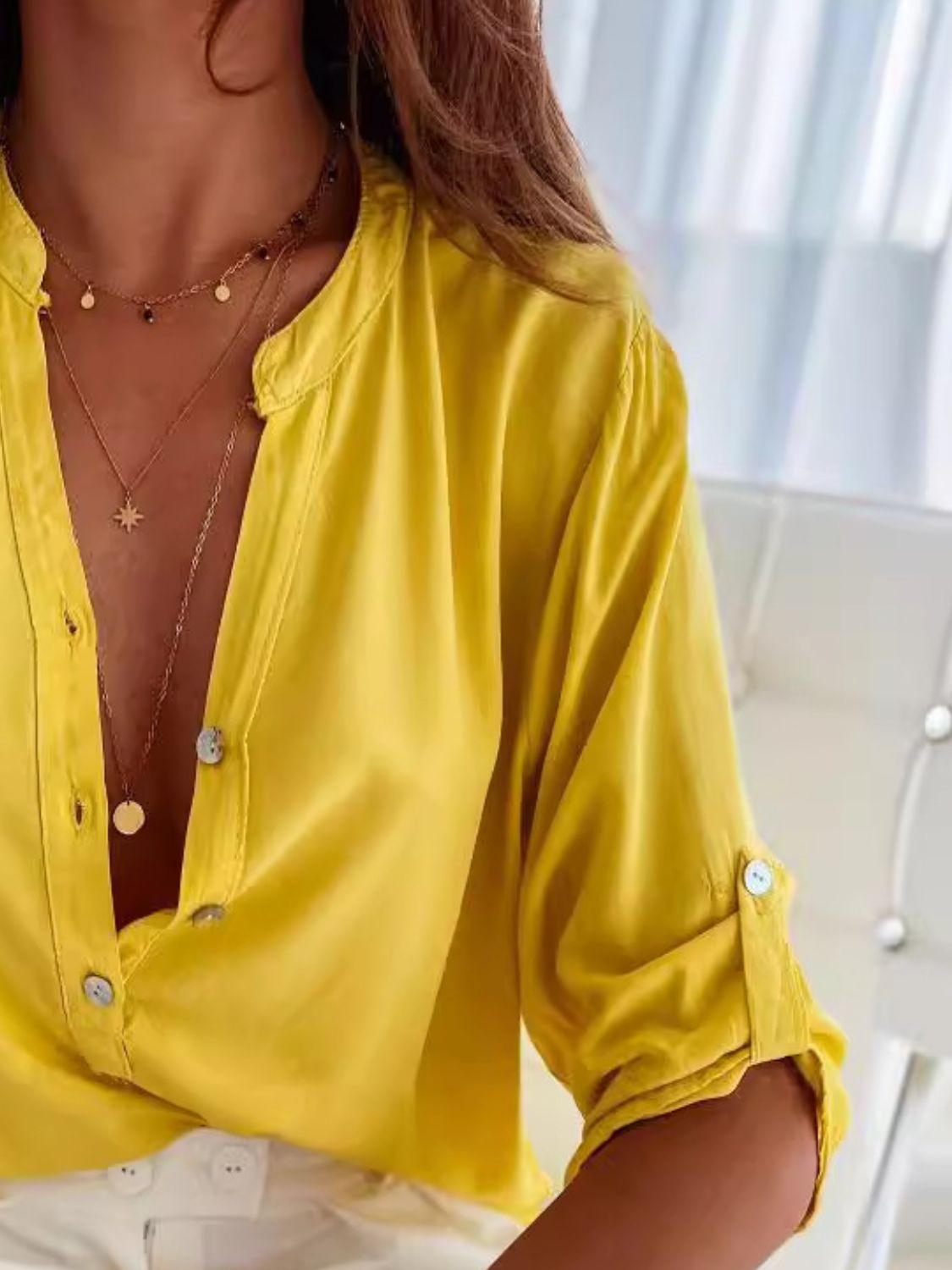 Norah Half Button Blouse