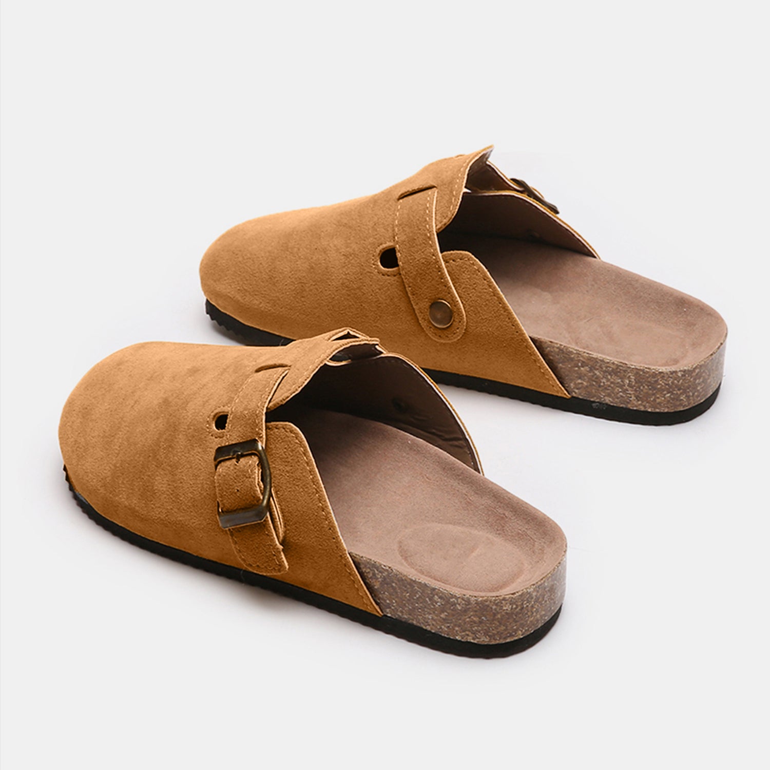 Suede Buckle Slide