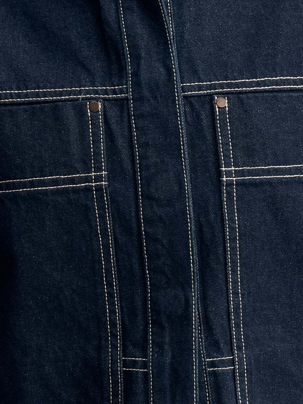Cropped Stitch Denim Top