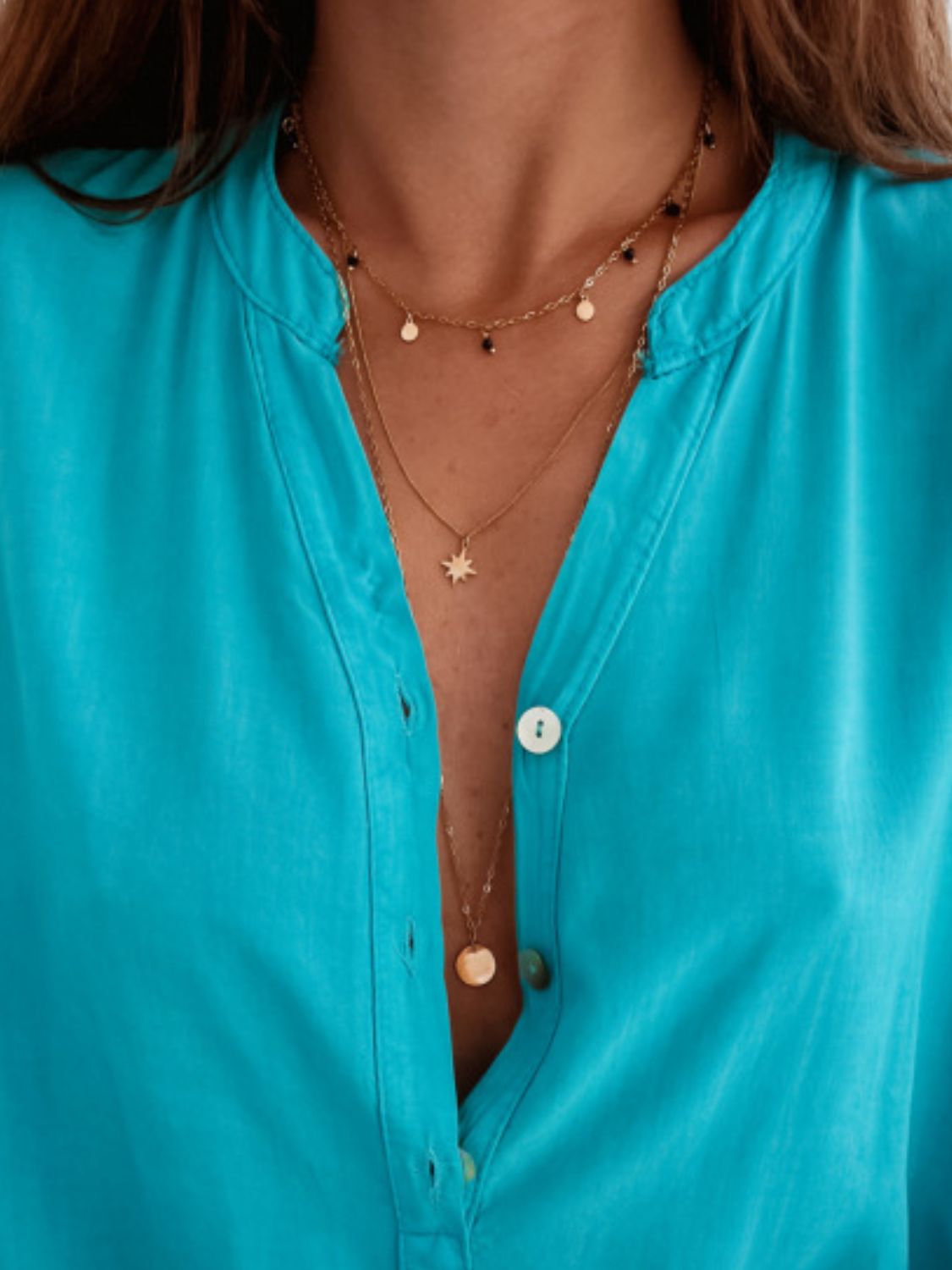 Norah Half Button Blouse