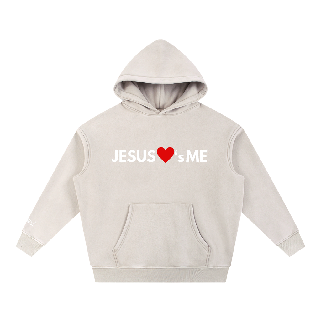 Jesus Loves Me Wash Oversized Hoodie