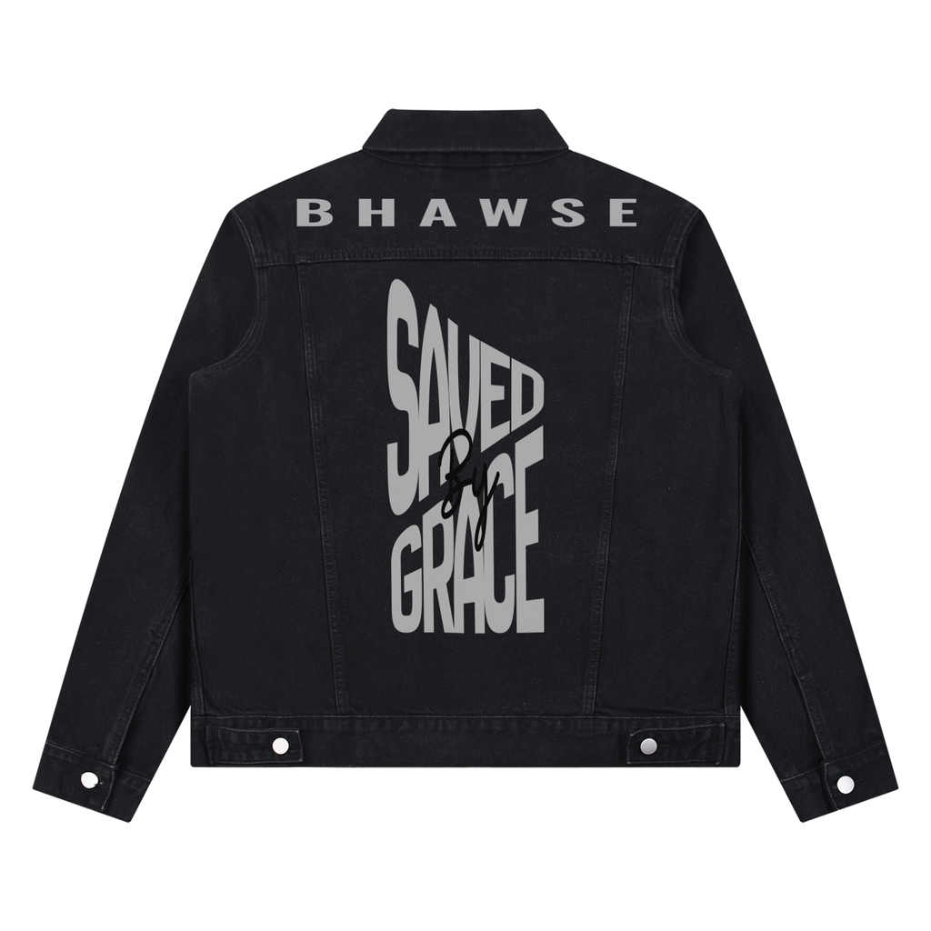Saved By Grace Vintage Wash Denim Jacket