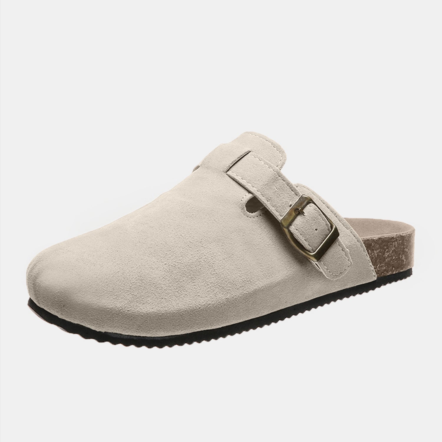 Suede Buckle Slide