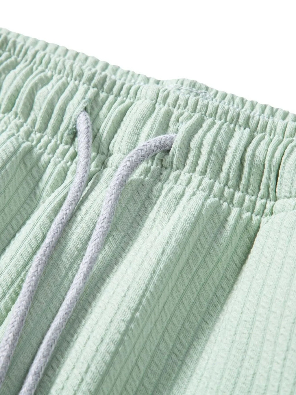 Casual Textured Drawstring Shorts
