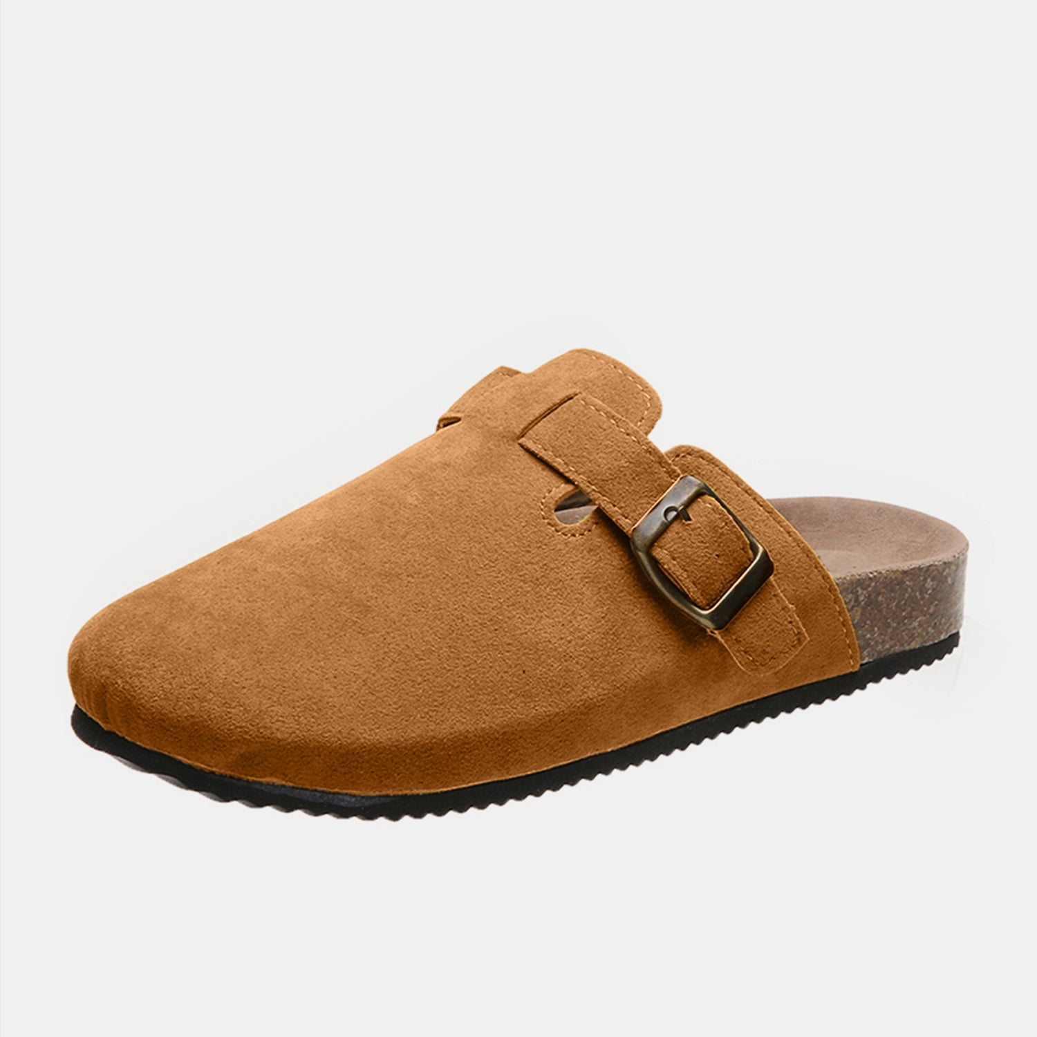 Suede Buckle Slide