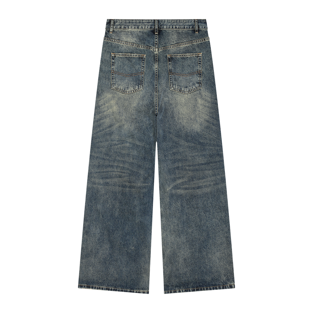 BHawse Men's Vintage Wash Denim Jeans