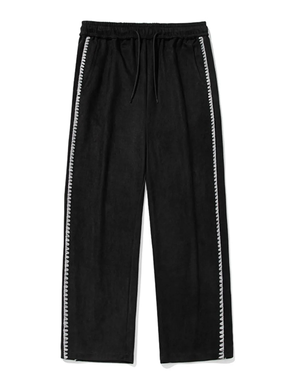 Stitch Drawstring Wide Leg Pants