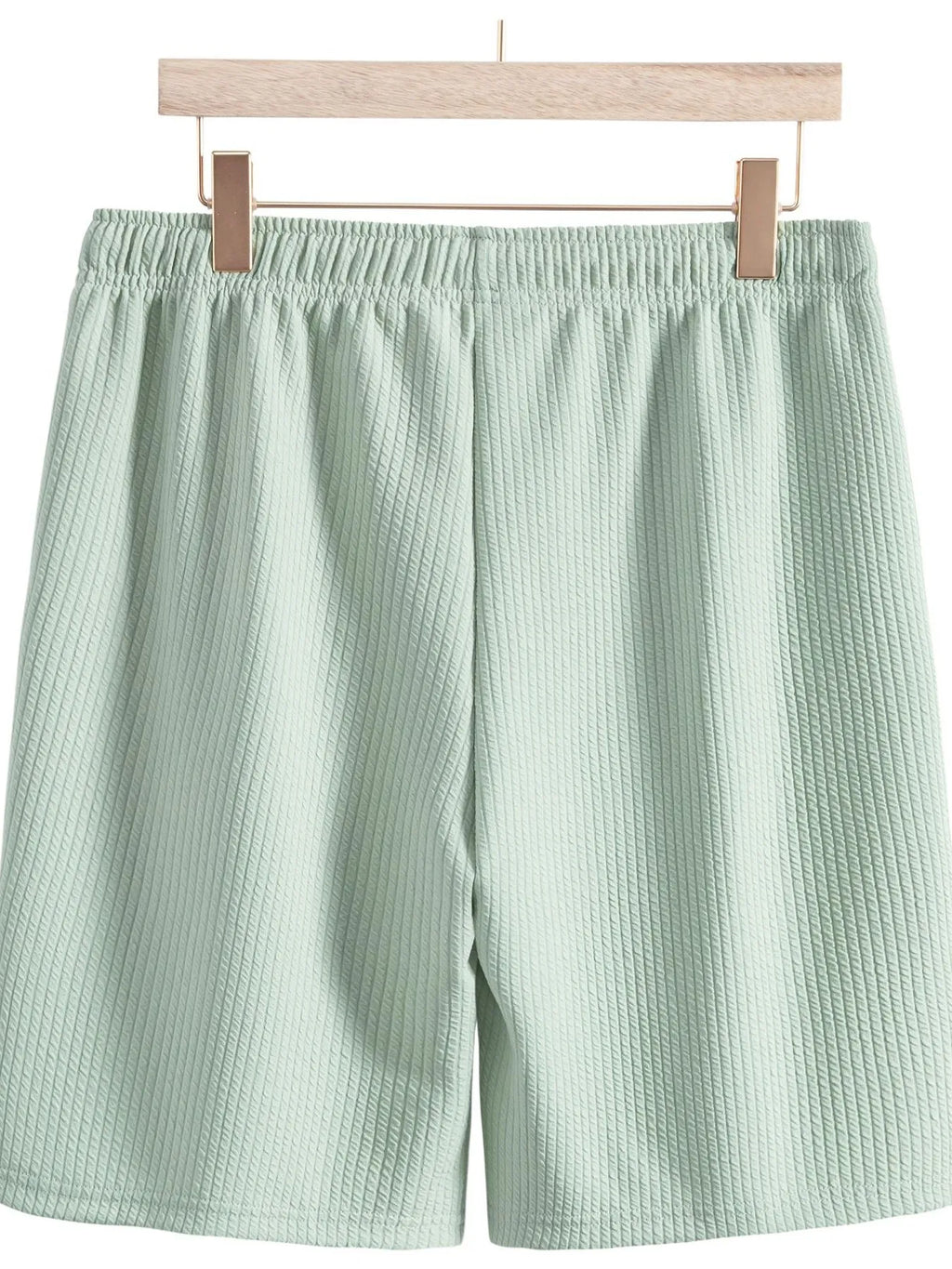 Casual Textured Drawstring Shorts