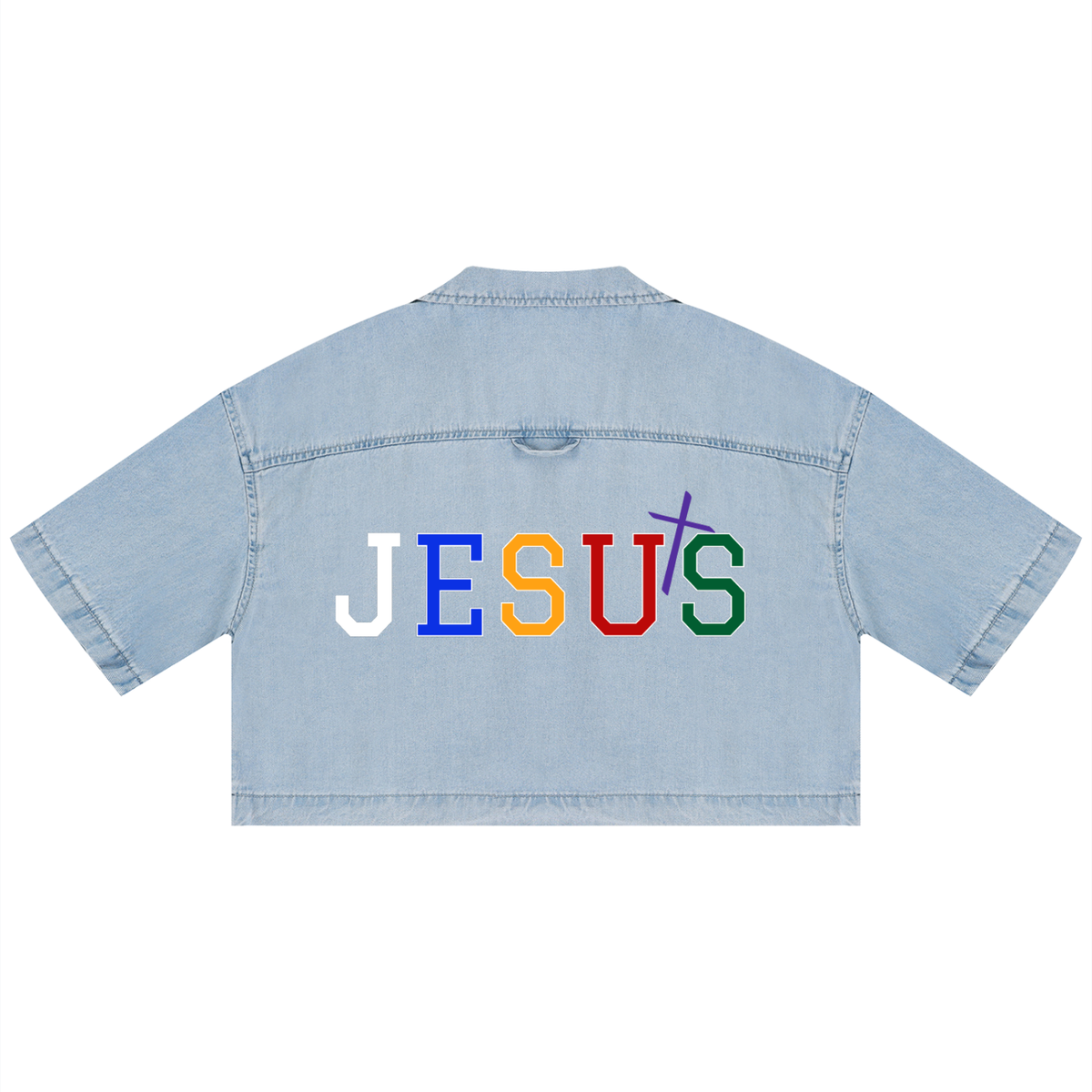 BHawse Jesus Wash Cropped Shirt