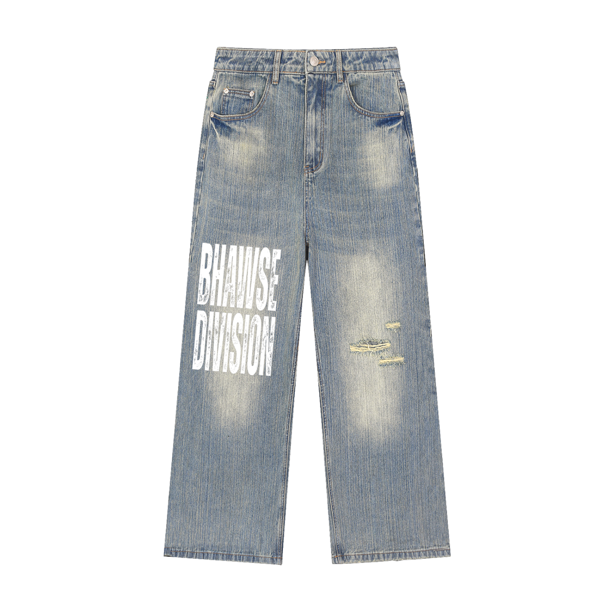 BHawse Vintage Wash Distressed Denim Jeans