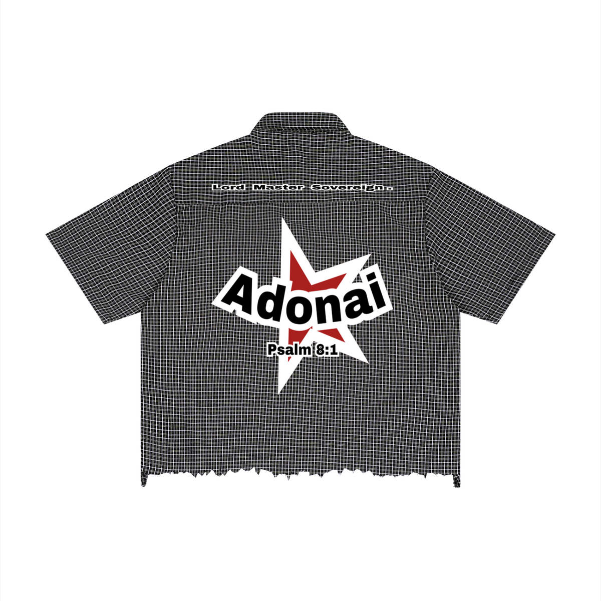 BHawse Adonai  Distressed Plaid Boxy Shirt