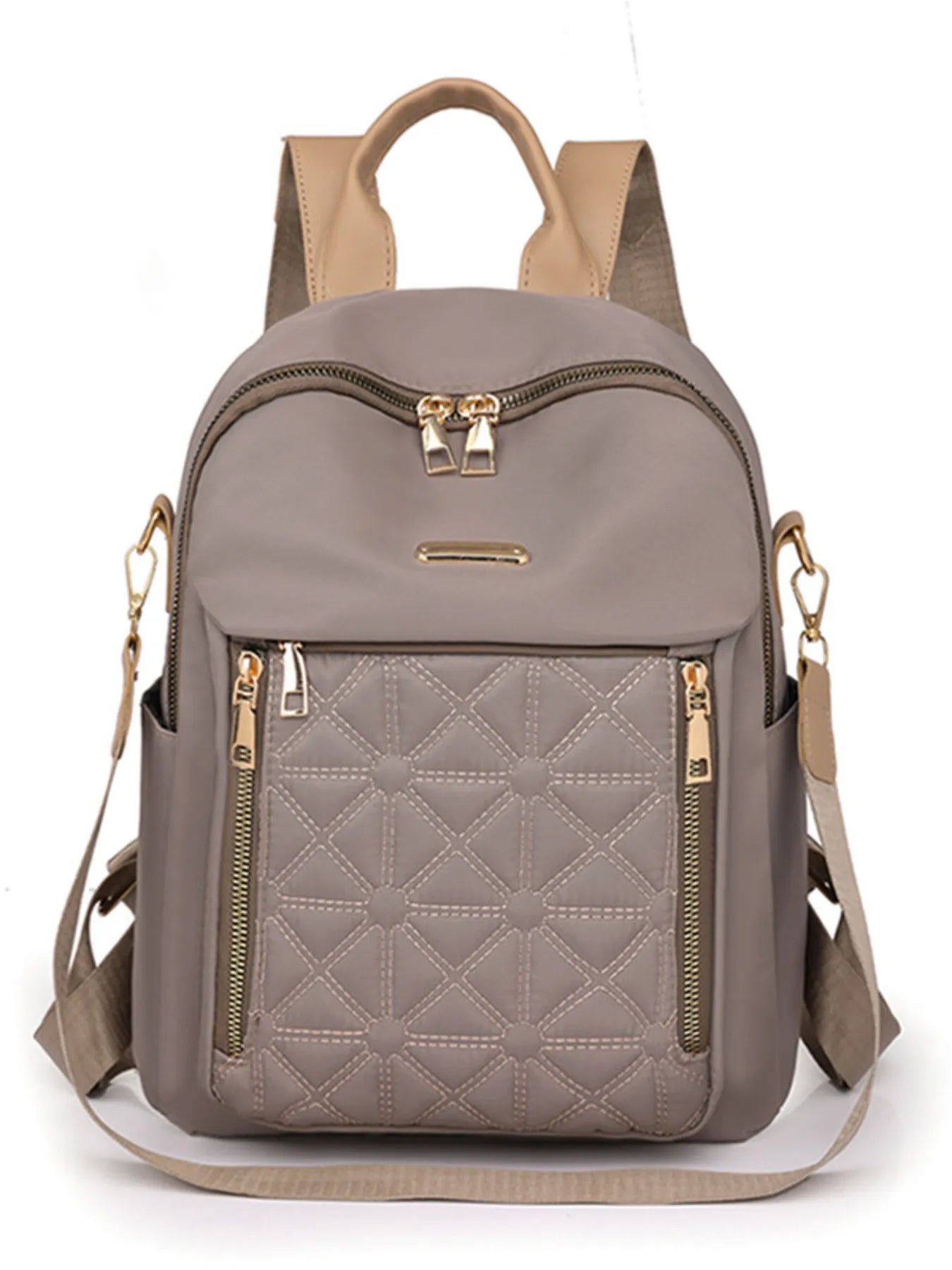 Quilted Oxford Cloth Backpack