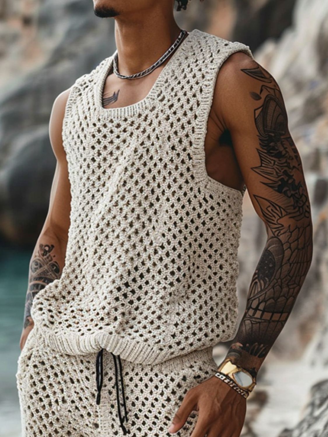 Hollow Tank and Shorts Set