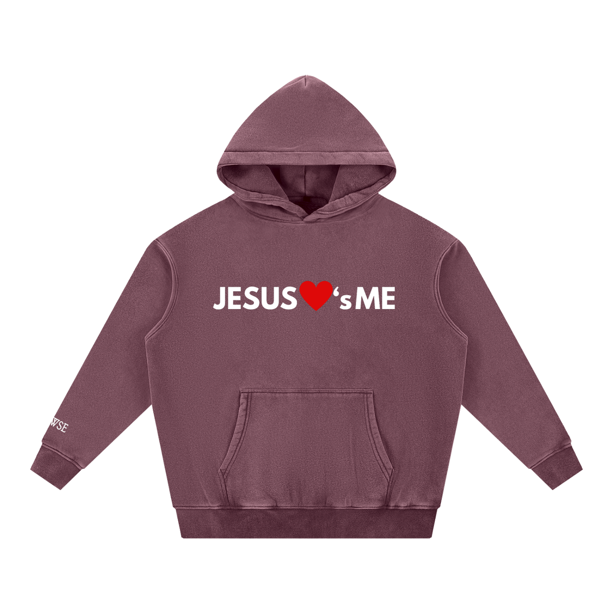 Jesus Loves Me Wash Oversized Hoodie