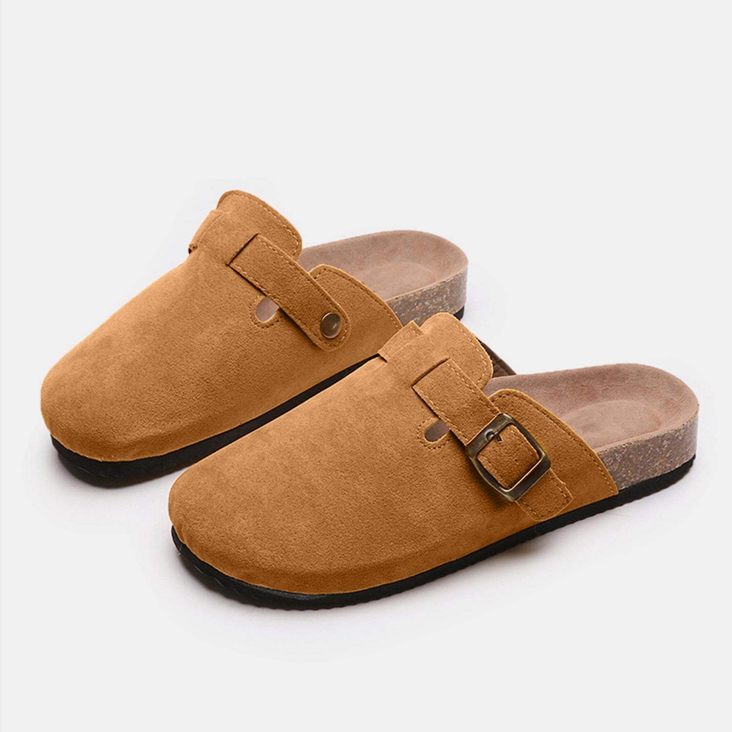 Suede Buckle Slide