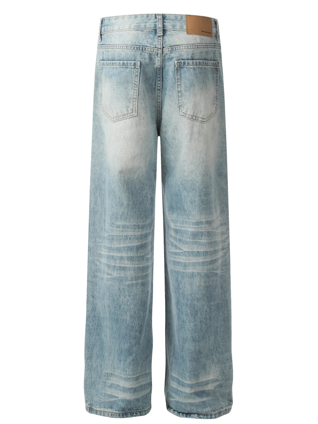 High-Waist Wide Leg Vintage Wash Jeans