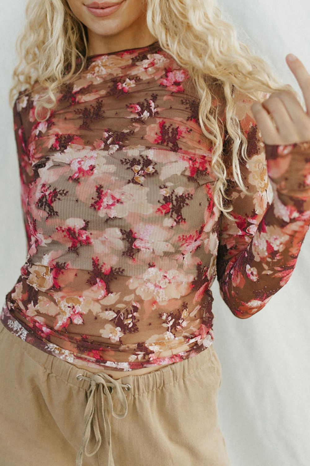 Floral Sheer Top