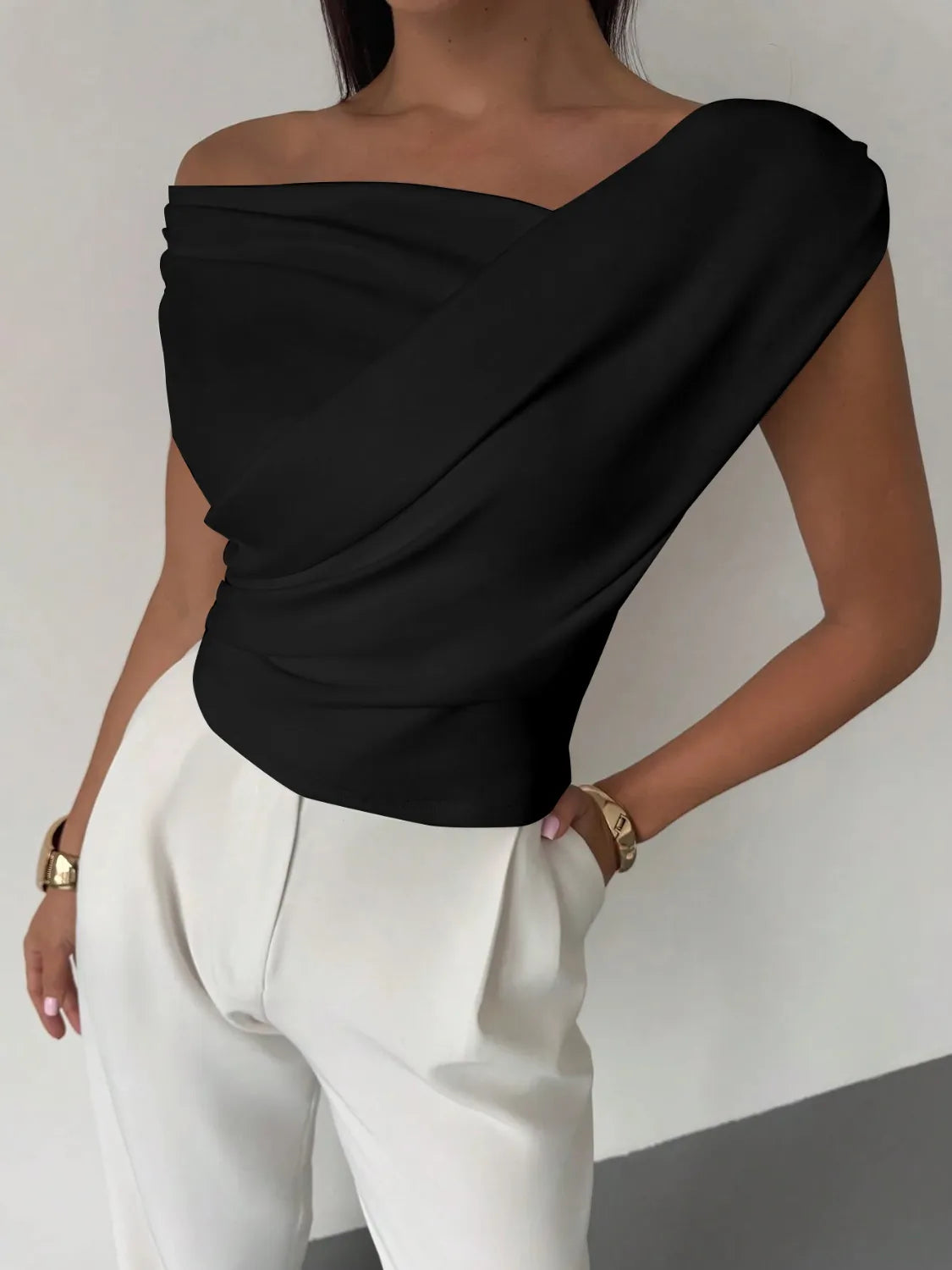 Asym Ruched Top