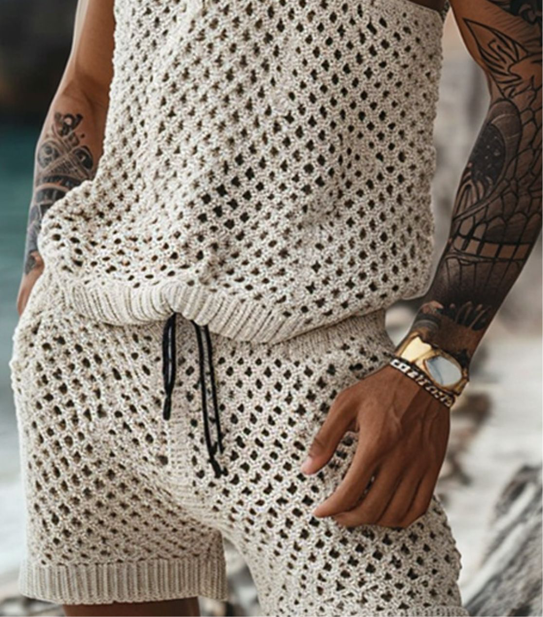 Hollow Tank and Shorts Set