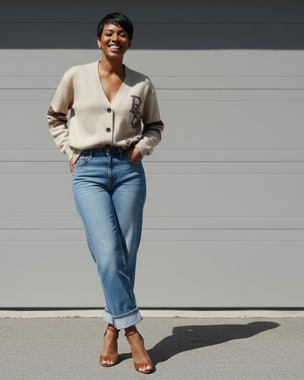 BH Varsity Cardigan Sand