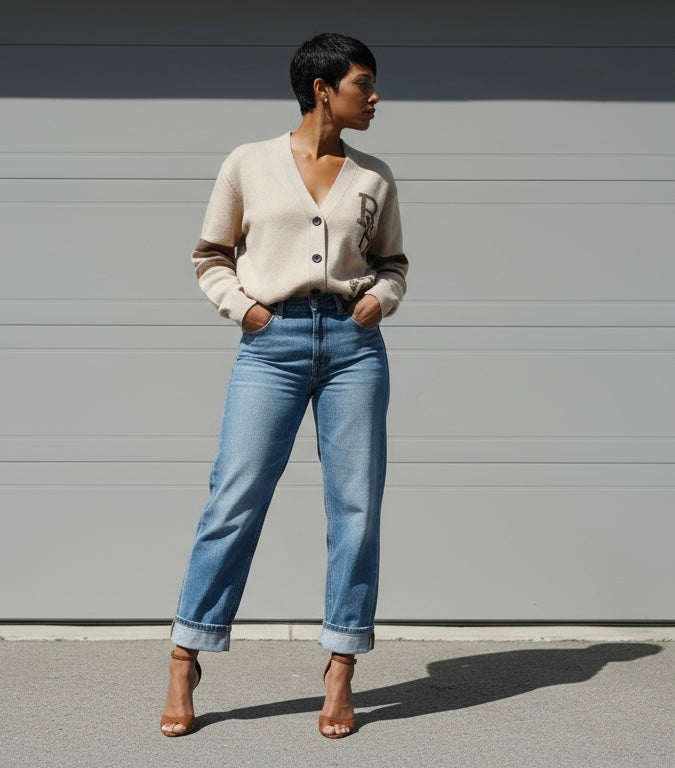 BH Varsity Cardigan Sand