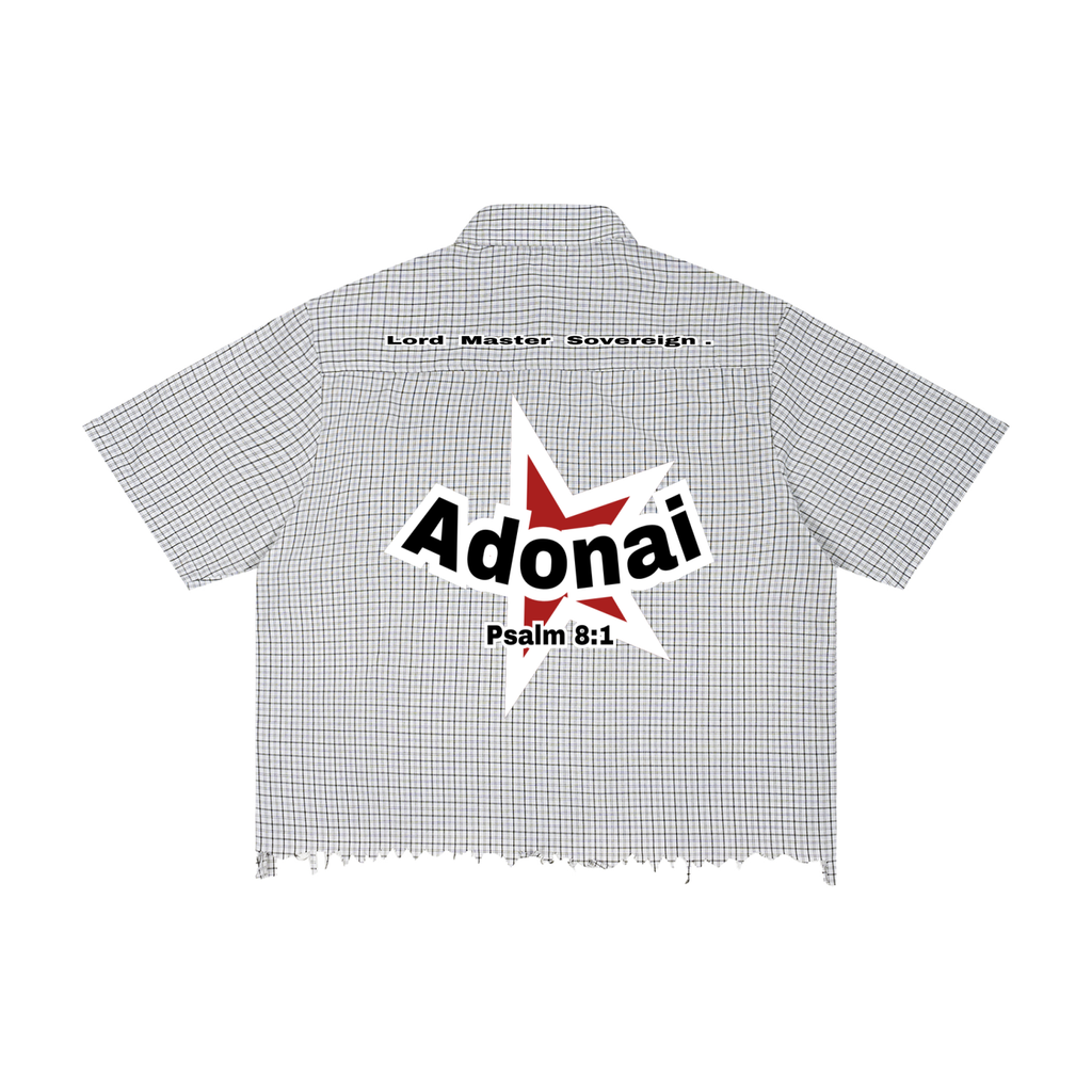 BHawse Adonai  Distressed Plaid Boxy Shirt