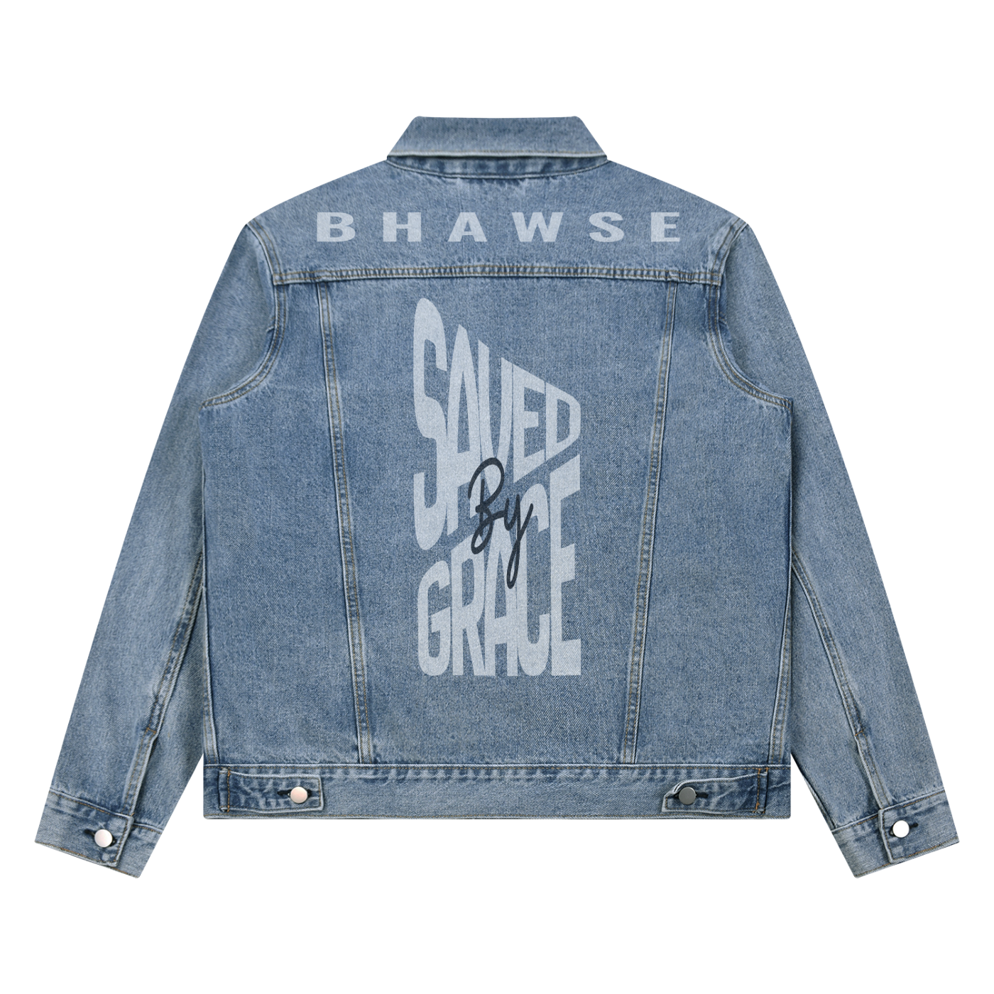 Saved By Grace Vintage Wash Denim Jacket