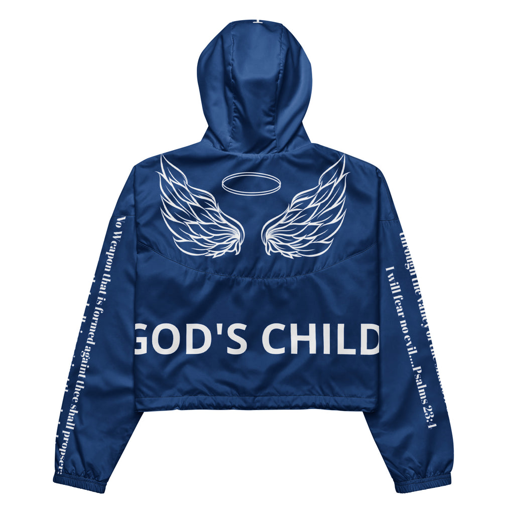 Gods Child Cropped Windbreaker Royal