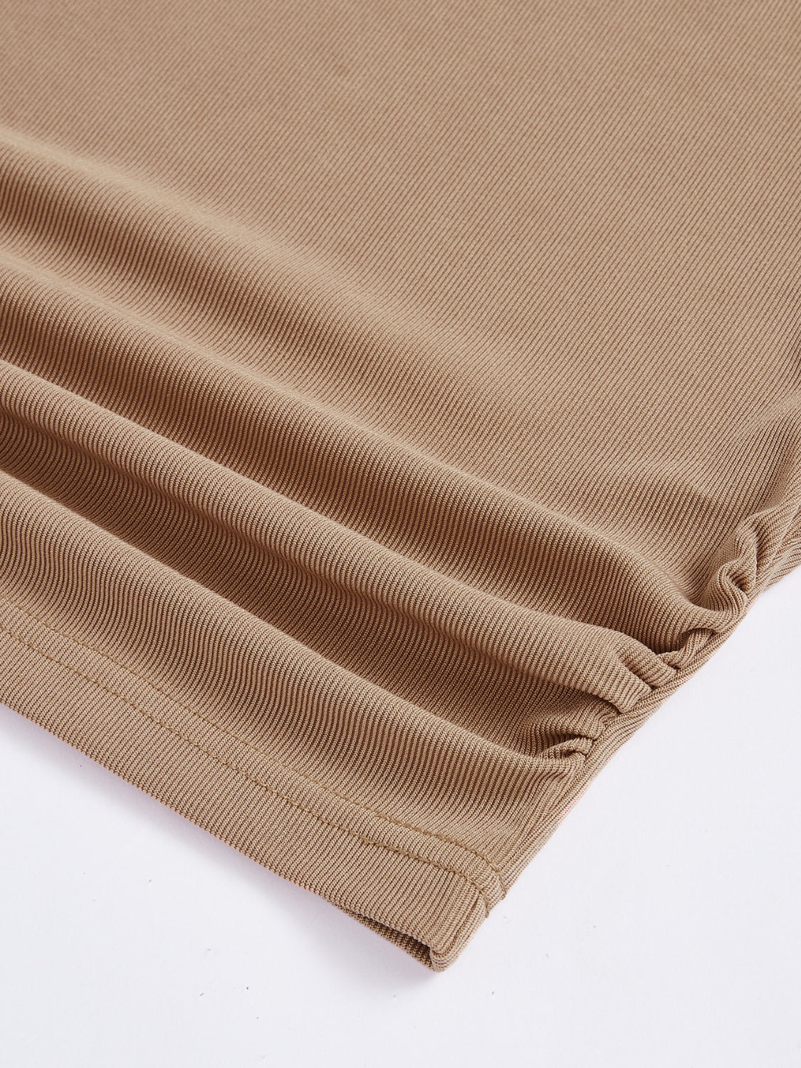 Camel Long Sleeve Top and Tied Pants Set