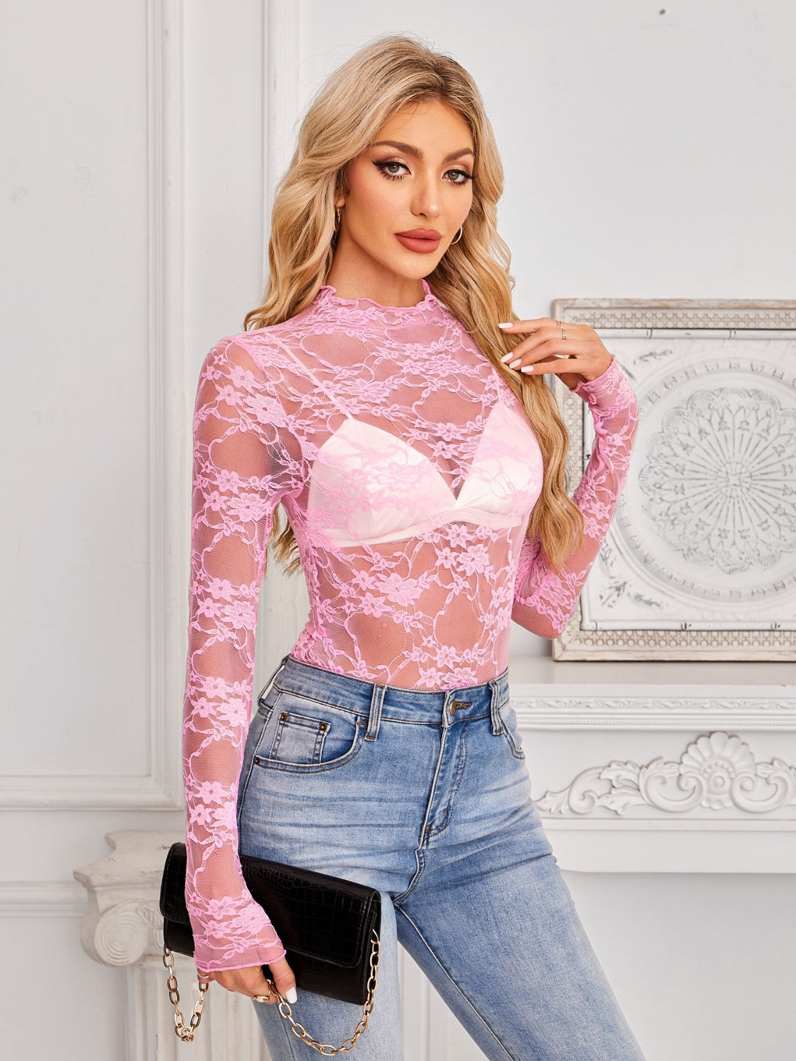 Lace Sheer Top