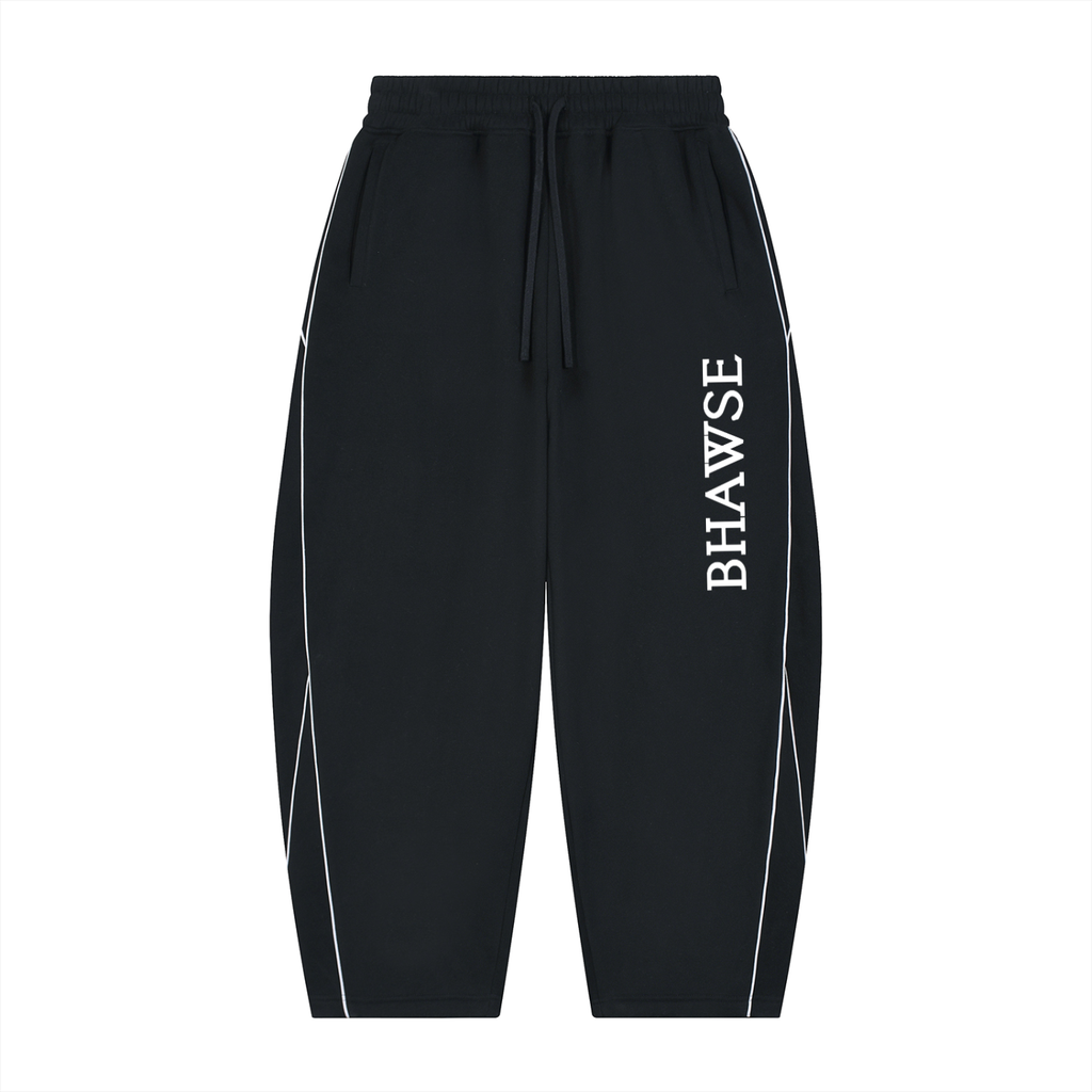 BHawse Piping Fleece Barrel Leg Sweatpants