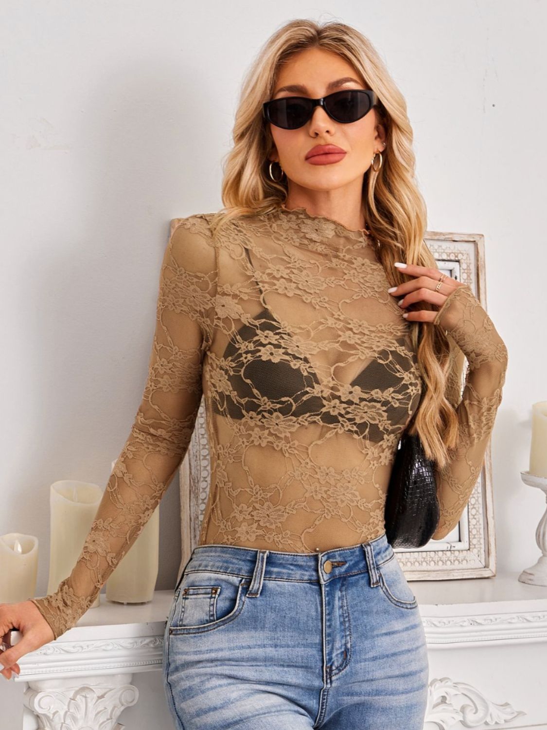 Lace Sheer Top