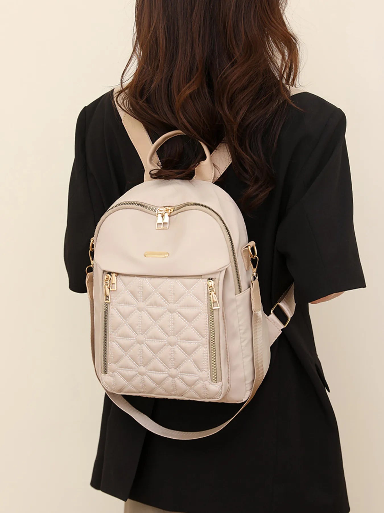 Quilted Oxford Cloth Backpack