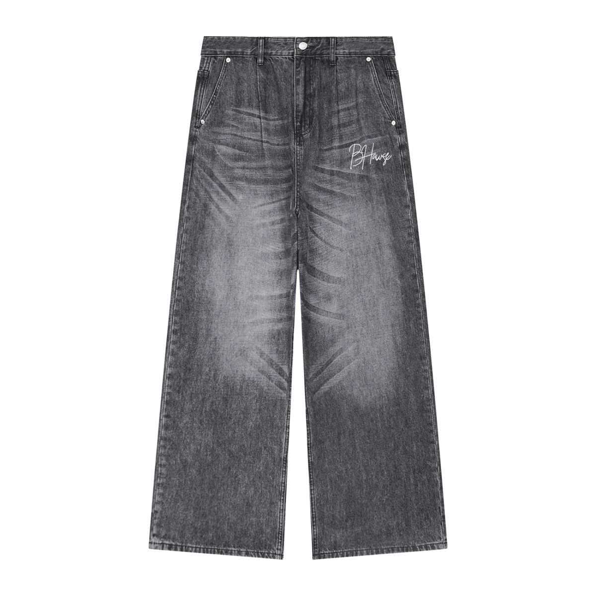 BHawse Men's Vintage Wash Denim Jeans