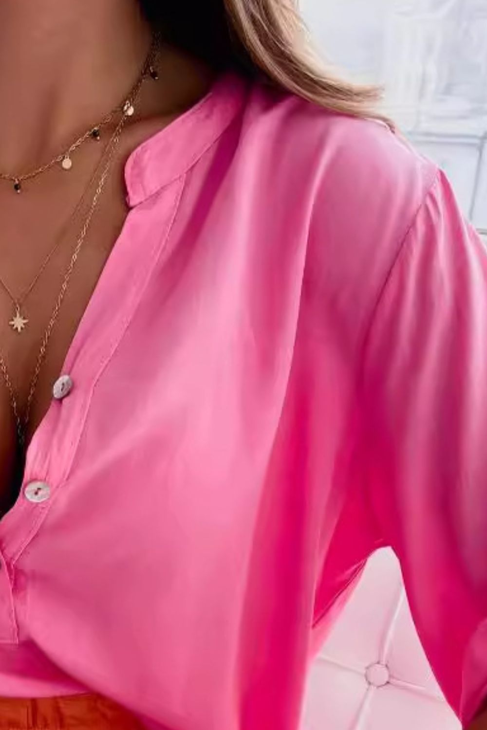 Norah Half Button Blouse
