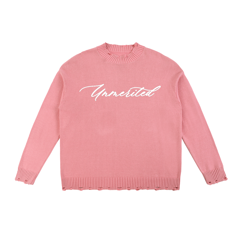 Unmerited Favor Frayed Sweater