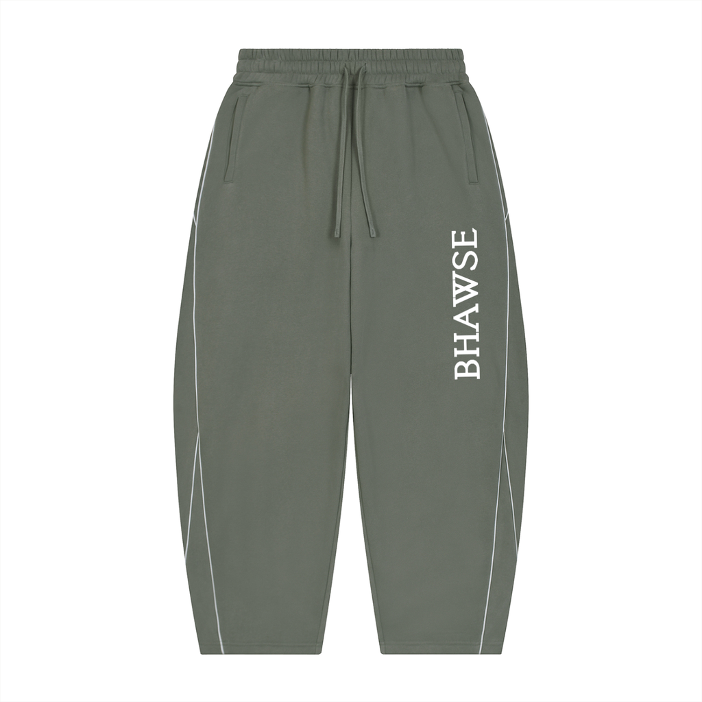BHawse Piping Fleece Barrel Leg Sweatpants
