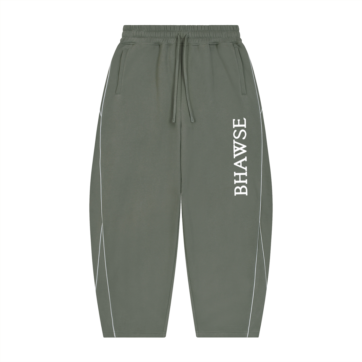 BHawse Piping Fleece Barrel Leg Sweatpants