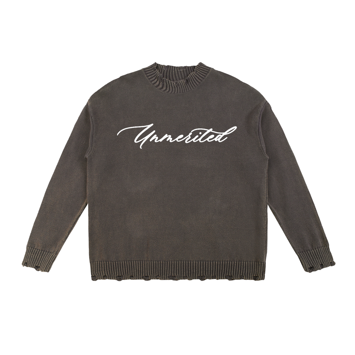 Unmerited Favor Frayed Sweater