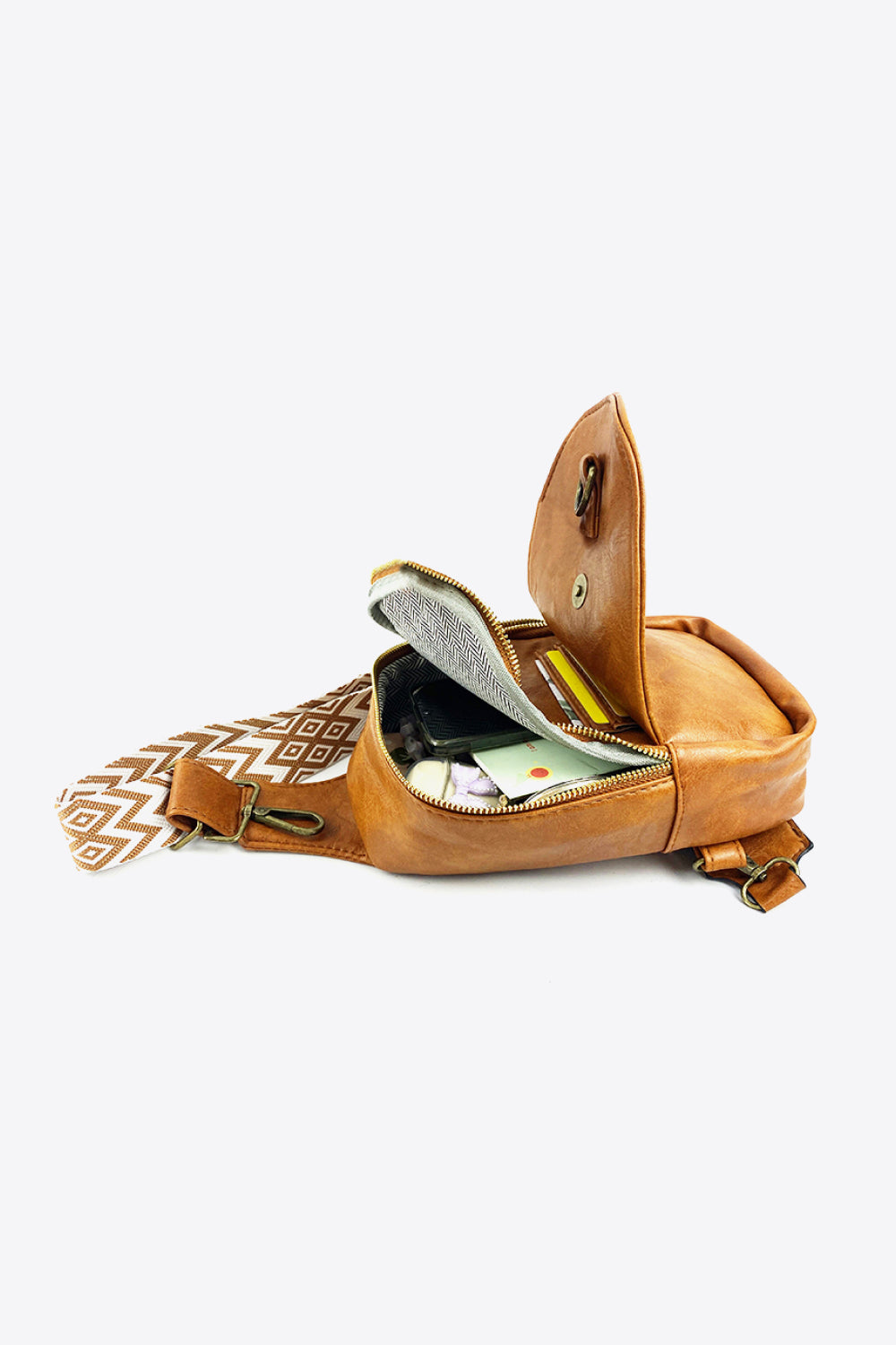 Adjustable Strap Leather Sling Bag